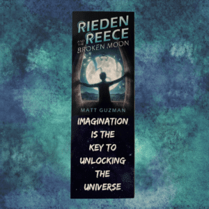 A snapshot of the Bookmark with the Rieden Reece and the Broken Moon book cover.